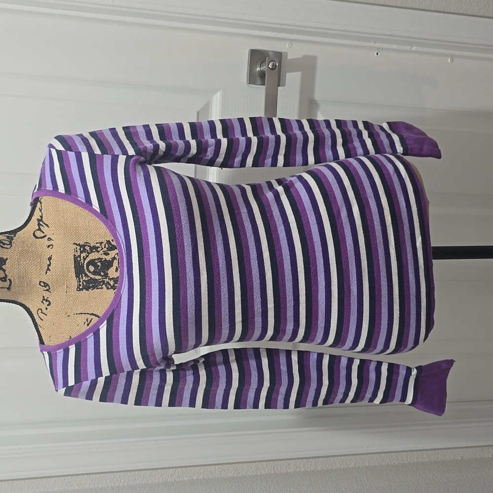 Purple Striped Sweater